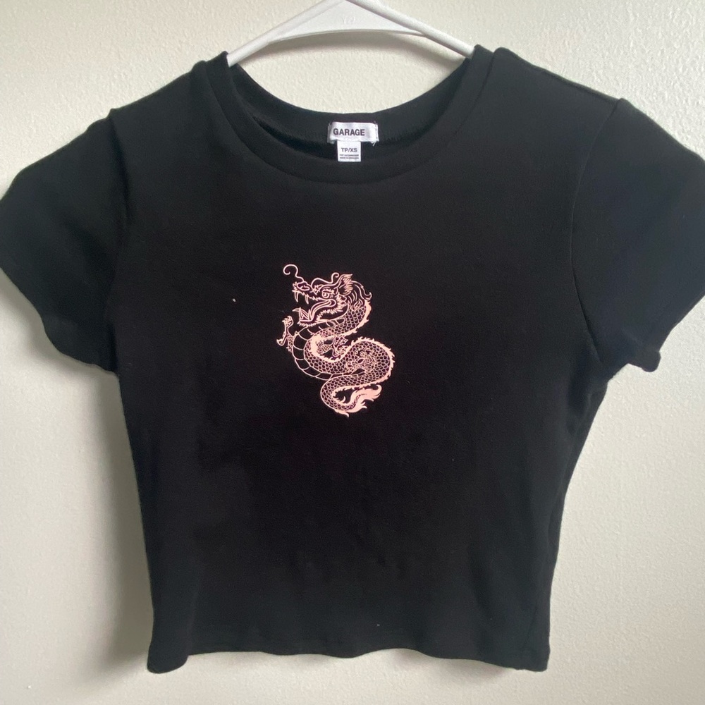COPY - Garage- Graphic Dragon Crop Tee